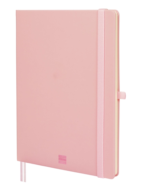 Finocam Nexo Cuaderno de Tapa Dura - 72 Hojas - Formato B5 - 176x250mm - Papel Crema de 80g/m2 - Liso - Bolsillo Interior - Cierre con Goma - Hojas Microperforadas - Color Rosa