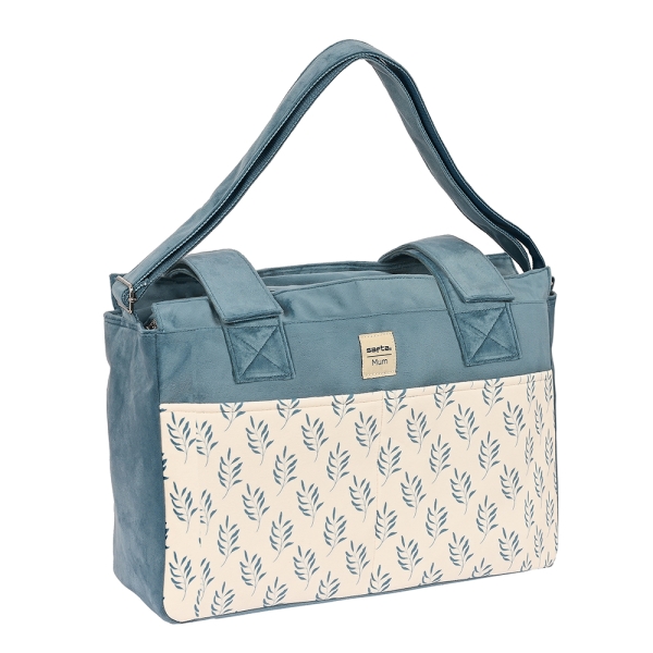 Safta Leaves Bolso de 17.94L - Adaptable al Carrito - Cierre de Velcro - Multiples Bolsillos - Compartimento con Cremallera - Bandolera Ajustable - Interior Forrado - 460x150x260mm - Color A