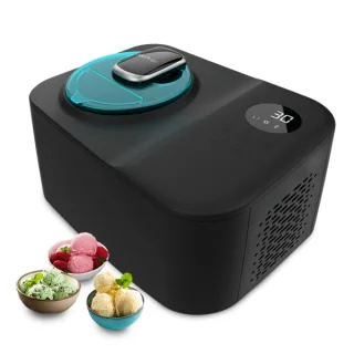 Cecotec Gelacy 1200 Touch Heladera - Potencia de 110W - Capacidad 1.2L - Sistema de Compresor - Preparacion en 30min - Pantalla Tactil - Ventana de Control - Color Negro