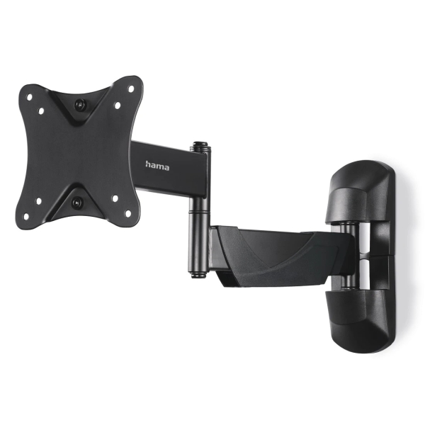 Hama Soporte de Pared para TV hasta 26" - Peso Max 25kg - Inclinable - Giratorio - VESA 100x100mm - Acero - Gestor de Cables - Color Negro