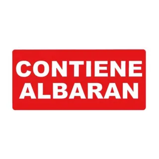 Apli Rollo de 200 Etiquetas Permanentes - Contiene Albaran - Color Rojo