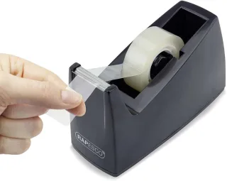 Rapesco Portarollos para Cinta Adhesiva 19mmx33m - Base de Goma Antideslizante - Cinta no Incluida