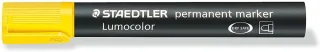 Staedtler Lumocolor 352 Rotulador Permanente - Punta Redonda - Trazo 2mm Aprox - Capuchon con Clip - Secado Rapido - Color Amarillo · Pack de 10 uds.