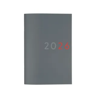 Finocam Agenda Planificador Internacional - Anual 2026 - Espacio para Escribir - Formato Y11 - 165x5x240mm - Mes Vista - Color Gris