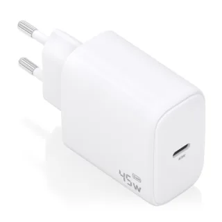 Aisens Cargador GAN 45W - USB-C PD3.0 QC4.0 - Color Blanco