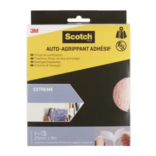 Scotch Extreme Cierres Adhesivos Reposicionables - 25mm x 3m - Color Transparente