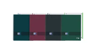 Oxford & You Europeanbook A4+ Tapa Extradura - Cuaderno con 80 Hojas - Tamaño 1 5x5 - Colores Neutros · Pack de 5 uds.
