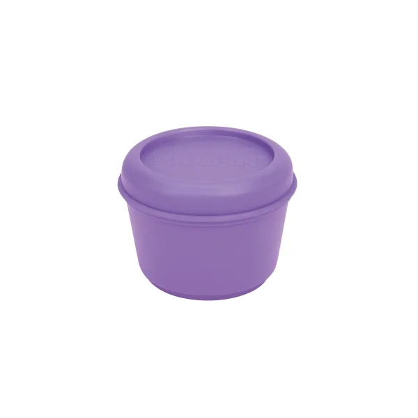 Milan Sunset Fiambrera Hermetica Redonda de 0.25L - Libre de BPA - Tapa de Rosca - Apto para Microondas, Lavavajillas y Congelador - 10x7cm - Color Violeta