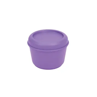Milan Sunset Fiambrera Hermetica Redonda de 0.25L - Libre de BPA - Tapa de Rosca - Apto para Microondas, Lavavajillas y Congelador - 10x7cm - Color Violeta