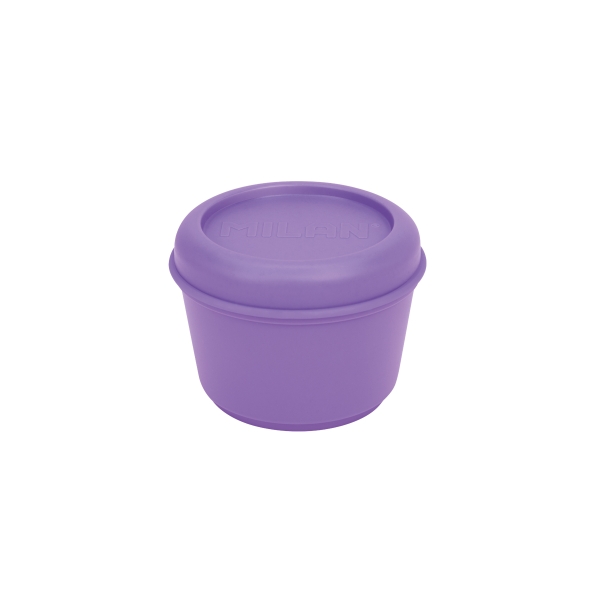 Milan Sunset Fiambrera Hermetica Redonda de 0.25L - Libre de BPA - Tapa de Rosca - Apto para Microondas, Lavavajillas y Congelador - 10x7cm - Color Violeta