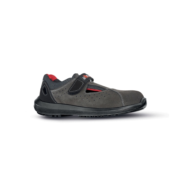 Upower Light One S Calzado de Seguridad Bajos - Talla 35 - Airnet Gamuza, Mesh Transpirable, AirToe Composite, Antiperforacion, Antideslizante, Suela PU/PU, Proteccion S1PS FO SR - Color Gri