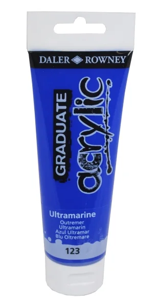 Daler Rowney Graduate Pintura Acrilica - Tubo de Plastico - 120ml - Color Azul Ultramarino
