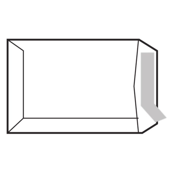 Sam Pack de 250 Sobres de Papel Offset 100grs - Medidas 184x261mm - Autoadhesivo con Tira de Silicona - Color Blanco