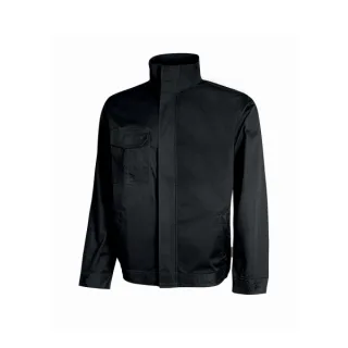 Upower Sofia Cazadora de Trabajo Resistente - Talla 2XL - Tejido Mechanical Stretch, Lavable a Alta Temperatura, Bolsillos con Cierre, Puños Ajustables, Tirador Portacredenciales - Color Neg