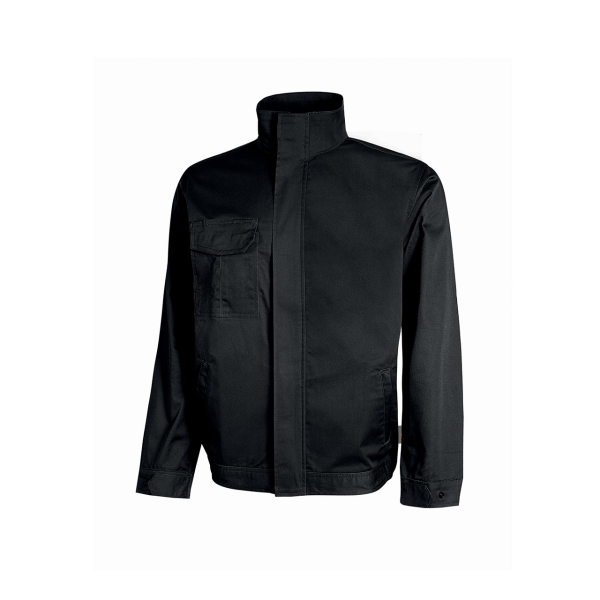 Upower Sofia Cazadora de Trabajo Resistente - Talla 2XL - Tejido Mechanical Stretch, Lavable a Alta Temperatura, Bolsillos con Cierre, Puños Ajustables, Tirador Portacredenciales - Color Neg
