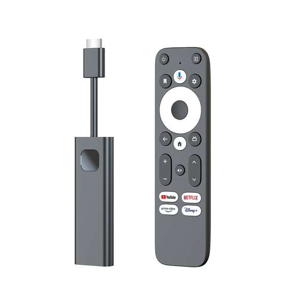 Leotec Android TV Dongle GC216 4K - Certificado Google & Netflix - WiFi Dual, Bluetooth, 2GB RAM, Mando incluido