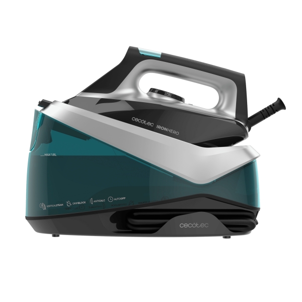 Cecotec IronHero H-2800 Station Centro de Planchado - Potencia 2800W - Sistema Antical - Vapor Continuo 135g/min - Golpe de Vapor 360g/min - Temperatura Regulable - Punta de Precision - Colo