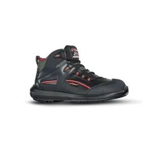 Upower Teak S ESD Calzado de Seguridad Botines - Talla 35 - Empeine Piel Flor, Hidrofugo, Puntera Antiabrasion, Inserciones Mesh, AirToe Composite, Suela Antideslizante PU/PU, Proteccion S3S