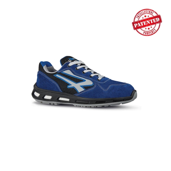 Upower Dea S ESD Calzado de Seguridad Bajos - Talla 35 - Parte Superior de Nailon Ultraflexible y Gamuza Suave, Puntera de Aluminio, Suela Antideslizante, Proteccion S1PS FO SR - Color Azul/Negro