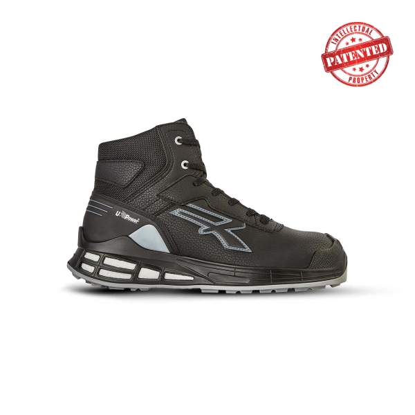 Upower Caleb S ESD Calzado de Seguridad - Talla 35 - Empeine de Microfibra Hidrofuga, Puntera AirToe Aluminium, Sistema Antiperforacion - Color Negro