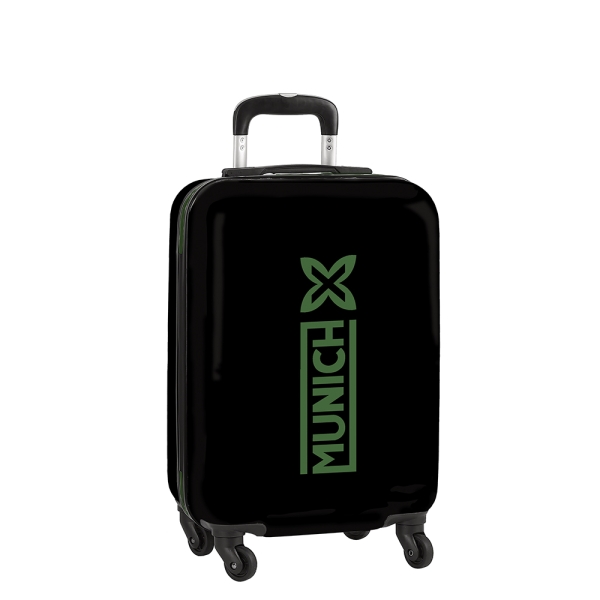 Safta Munich Caviar Maleta Trolley de Cabina 20” - Cierre con Candado - Interior Forrado - Organizador con Cremallera - Ruedas Giratorias - 40.1L - 345x200x550mm - Color Negro