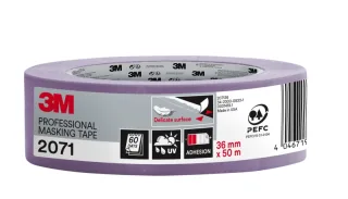 3M Cinta de Enmascarar para Superficies Delicadas - 36mm x 50m - 70% PEFC - Color Lavanda