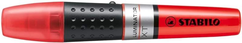 Stabilo Luminator Marcador Fluorescente - Mayor Suministro de Tinta - Zona de Agarre - Trazo entre 2 y 5mm - Color Rojo · Pack de 5 uds.