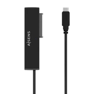 Aisens Adaptador SATA a USB-C USB 3.0/USB3.1 GEN1 para Discos Duros 2.5″” y 3.5″” con Alimentador - Color Negro
