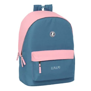 Safta el Pulpo Indigo Mochila para Portatil hasta 15.6" - Conector USB - Base Acolchada - Bolsillo Frontal - Tirador Doble - Hombreras Ergonomicas - Asa Superior - 310x180x440mm - Color Azul